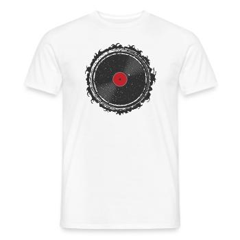 Vinyl Record Record Music - Men's T-Shirt - white - Front - AI Model Male 178 dark (178cm)