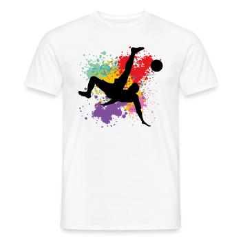 Football - Men's T-Shirt - white - Front - AI Model Male 178 dark (178cm)