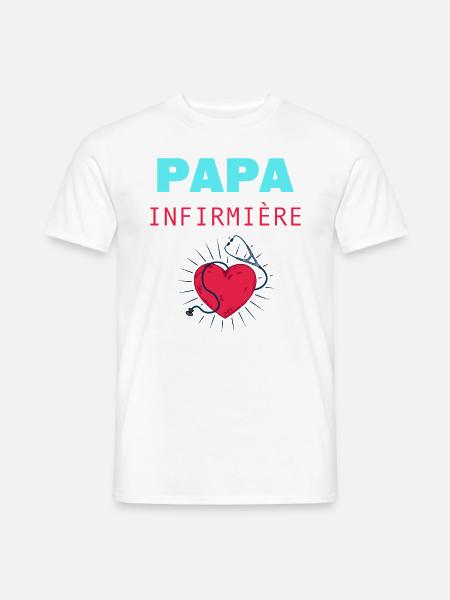 STOLZER VATER EINER KRANKENSCHWESTER - Männer T-Shirt - Weiß
