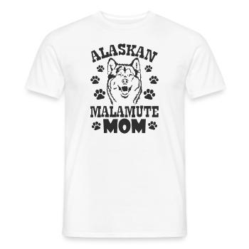 Alaskan Malamute Mom Race de chien de compagnie - T-shirt homme - blanc - Devant - AI Model Male 178 dark (178cm)