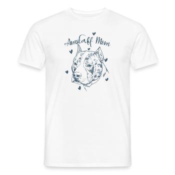 Terrier Mom Hund USA Staffordshire - Männer T-Shirt - Weiß - Vorne - AI Model Male 178 dark (178cm)