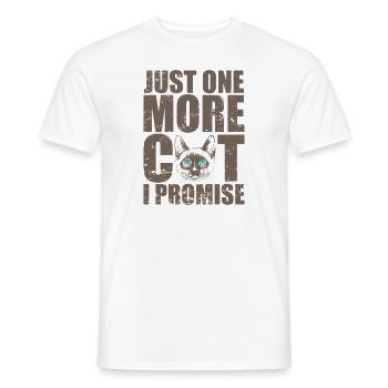 Just one More Siamese Cat I Promise Pet - Men's T-Shirt - white - Front - AI Model Male 178 dark (178cm)