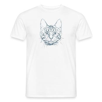 Bengal Cat Race de chat domestique - T-shirt homme - blanc - Devant - AI Model Male 178 dark (178cm)