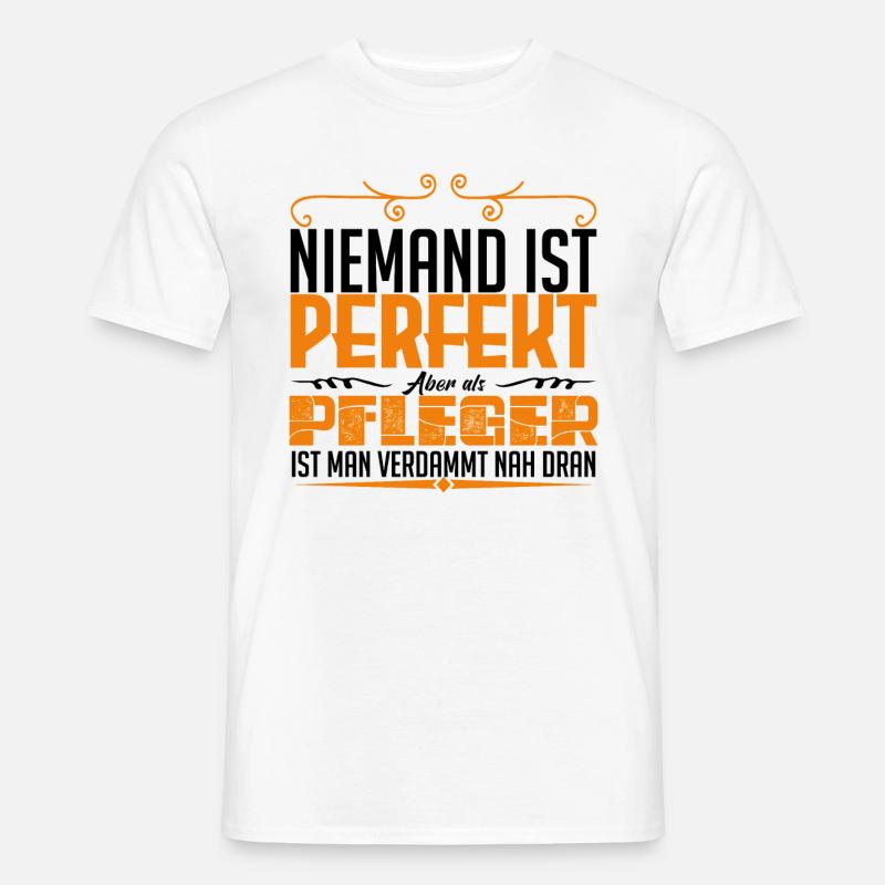 PFLEGER - Leben - Männer T-Shirt - Weiß