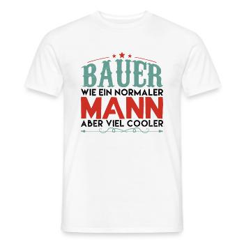 Trecker Traktor Bauer Spruch ! - Männer T-Shirt - Weiß - Vorne - AI Model Male 178 dark (178cm)