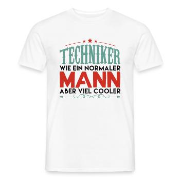 techniker | techniker aber viel cooler! - Männer T-Shirt - Weiß - Vorne - AI Model Male 178 dark (178cm)