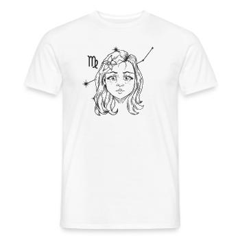 Jungfrau Sternzeichen August September - Männer T-Shirt - Weiß - Vorne - AI Model Male 178 dark (178cm)
