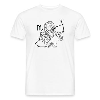 Signe du zodiaque Scorpion Octobre Novembre - T-shirt homme - blanc - Devant - AI Model Male 178 dark (178cm)