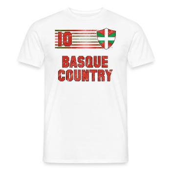 Baskenland Fußball Mannschaft - Männer T-Shirt - Weiß - Vorne - AI Model Male 178 dark (178cm)