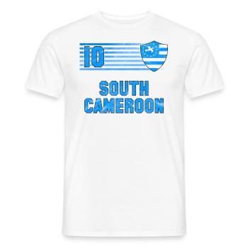 Équipe du Cameroun Sud de football - T-shirt homme - blanc - Devant - AI Model Male 178 dark (178cm)