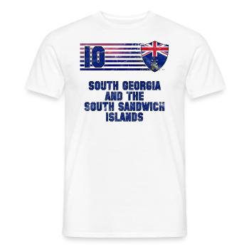 Südgeorgien und die südlichen Sandwichinseln - Männer T-Shirt - Weiß - Vorne - AI Model Male 178 dark (178cm)