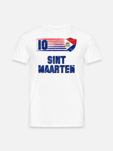 Sint Maarten Fußball Mannschaft - Männer T-Shirt - Weiß