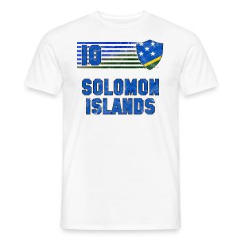 Solomon Islands Football Team - Men's T-Shirt - white - Front - AI Model Male 178 dark (178cm)