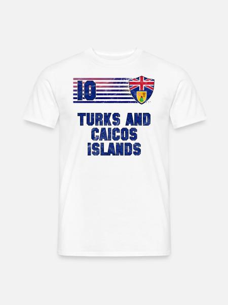 Turks- und Caicosinseln Fußball Mannschaft - Männer T-Shirt - Weiß