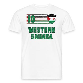 Western Sahara Football Team - Men's T-Shirt - white - Front - AI Model Male 178 dark (178cm)