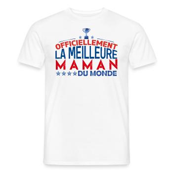 Maman Fête des mères ma maman Cadeau pour maman !! - T-shirt homme - blanc - Devant - AI Model Male 178 dark (178cm)