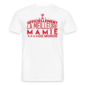 mamie meilleure Mamie cadeau pour mamie - T-shirt homme - blanc - Devant - AI Model Male 178 dark (178cm)