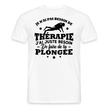 J'ai juste besoin de faire de la plongée - T-shirt homme - blanc - Devant - AI Model Male 178 dark (178cm)