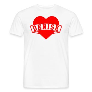 Denise Herzen - Männer T-Shirt - Weiß - Vorne - AI Model Male 178 dark (178cm)