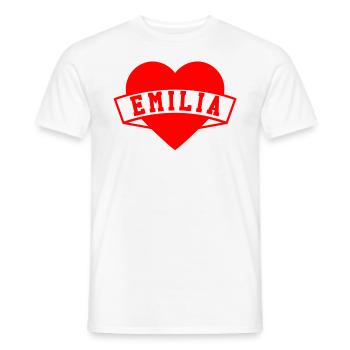 Emilia Hearts - Men's T-Shirt - white - Front - AI Model Male 178 dark (178cm)