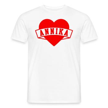Annika Herzen - Men's T-Shirt - white - Front - AI Model Male 178 dark (178cm)