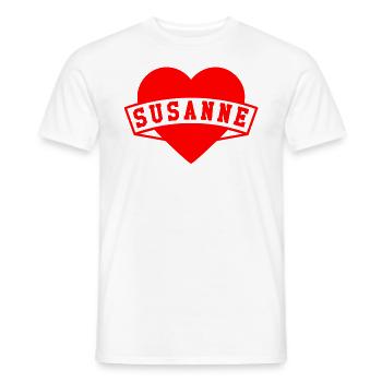 Susanne Herzen - Men's T-Shirt - white - Front - AI Model Male 178 dark (178cm)