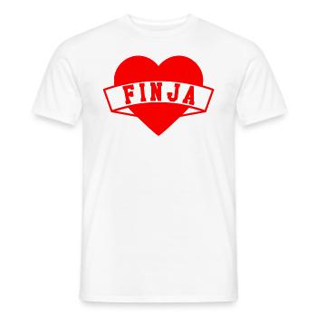 Finja Herzen - Männer T-Shirt - Weiß - Vorne - AI Model Male 178 dark (178cm)