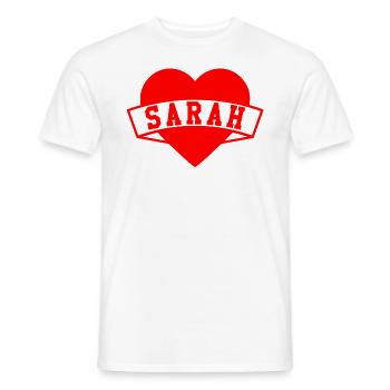 Sarah Herzen - Männer T-Shirt - Weiß - Vorne - AI Model Male 178 dark (178cm)