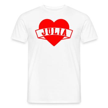 Julia Herzen - Men's T-Shirt - white - Front - AI Model Male 178 dark (178cm)