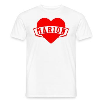 Marion Herzen - Men's T-Shirt - white - Front - AI Model Male 178 dark (178cm)