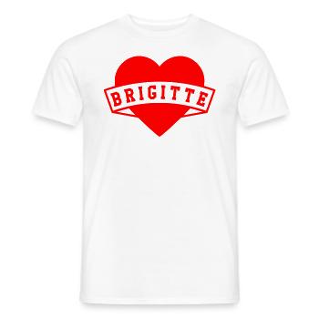 Brigitte Herzen - Men's T-Shirt - white - Front - AI Model Male 178 dark (178cm)