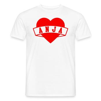 Anja Herzen - Männer T-Shirt - Weiß - Vorne - AI Model Male 178 dark (178cm)