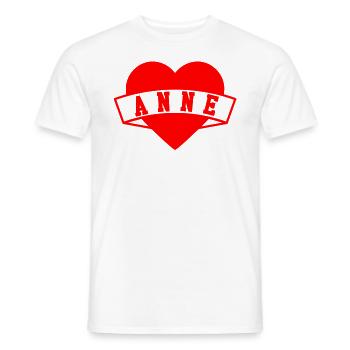 Anne Herzen - Men's T-Shirt - white - Front - AI Model Male 178 dark (178cm)