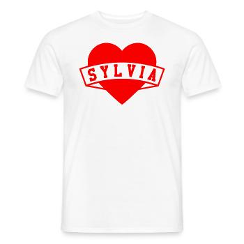 Sylvia Herzen - Men's T-Shirt - white - Front - AI Model Male 178 dark (178cm)