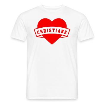 Christiane Herzen - Männer T-Shirt - Weiß - Vorne - AI Model Male 178 dark (178cm)