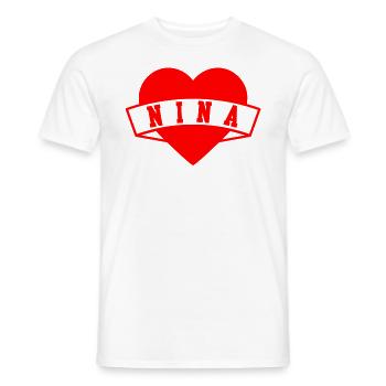 Nina Herzen - Männer T-Shirt - Weiß - Vorne - AI Model Male 178 dark (178cm)