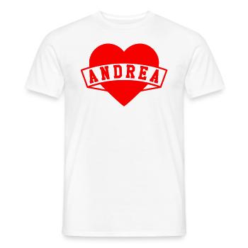 Andrea Herzen - Men's T-Shirt - white - Front - AI Model Male 178 dark (178cm)