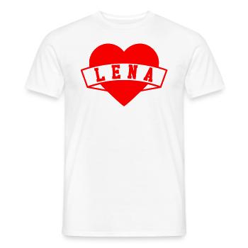 Lena Herzen - Men's T-Shirt - white - Front - AI Model Male 178 dark (178cm)