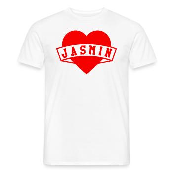 Jasmin Herzen - Männer T-Shirt - Weiß - Vorne - AI Model Male 178 dark (178cm)
