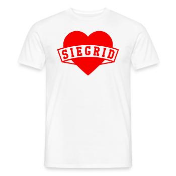 Siegrid Herzen - Men's T-Shirt - white - Front - AI Model Male 178 dark (178cm)