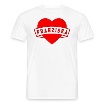 Franziska Herzen - Männer T-Shirt - Weiß - Vorne - AI Model Male 178 dark (178cm)