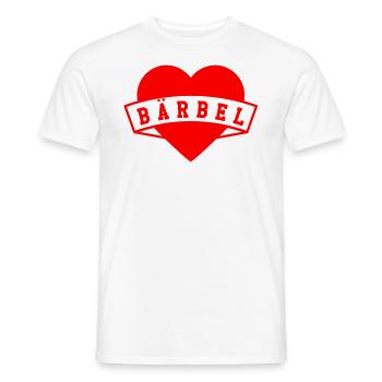 Bärbel Herzen - Men's T-Shirt - white - Front - AI Model Male 178 dark (178cm)