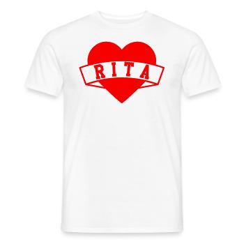 Rita Herzen - Men's T-Shirt - white - Front - AI Model Male 178 dark (178cm)