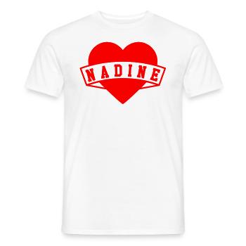 Nadine Herzen - Männer T-Shirt - Weiß - Vorne - AI Model Male 178 dark (178cm)
