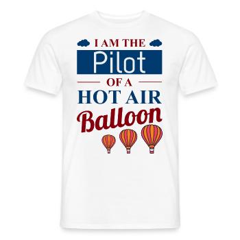 Montgolfière Montgolfière Pilote de montgolfière - T-shirt homme - blanc - Devant - AI Model Male 178 dark (178cm)