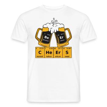 Tableau périodique de la bière - T-shirt homme - blanc - Devant - AI Model Male 178 dark (178cm)