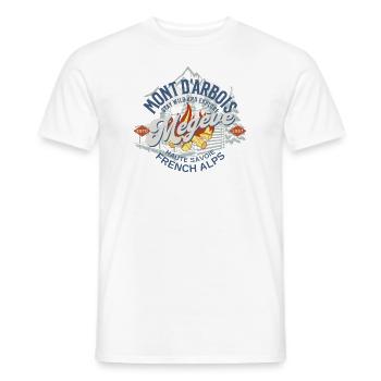 Megève Outdoor-Abenteuer - Männer T-Shirt - Weiß - Vorne - AI Model Male 178 dark (178cm)