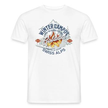 Gstaad winter outdoor campus - Men's T-Shirt - white - Front - AI Model Male 178 dark (178cm)