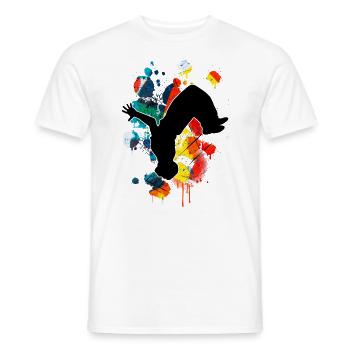 Free running - Men's T-Shirt - white - Front - AI Model Male 178 dark (178cm)