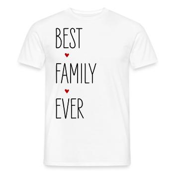 Family, Best family ever, Matching look Christmas - Men's T-Shirt - white - Front - AI Model Male 178 dark (178cm)